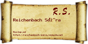 Reichenbach Sára névjegykártya